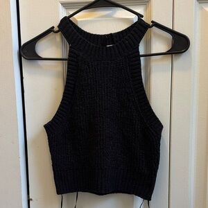 H&M Black Knit Crop Top